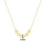 Collier Femme Infini Or jaune 750/1000 et oxydes de zirconium ROBBEZ MASSON, largeur