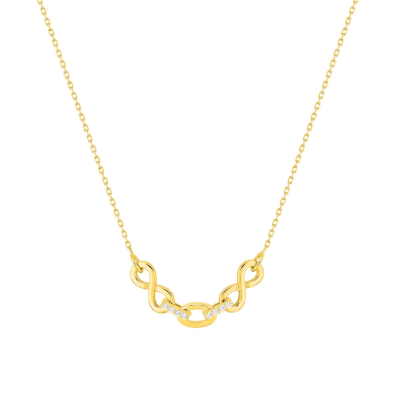 collier-femme-infini-or-jaune-750-et-oxydes-robbez-masson-3-7507-Z0 Collier Femme Infini Or jaune 750/1000 et oxydes de zirconium ROBBEZ MASSON