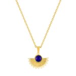 Collier Femme Acier inoxydable doré et Lapis synthétique ROBBEZ MASSON