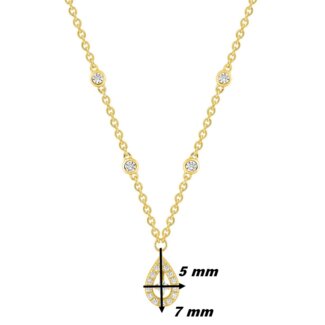 Collier Femme Or jaune 750/1000 et Diamants CHRISTIAN BERNARD, dimensions