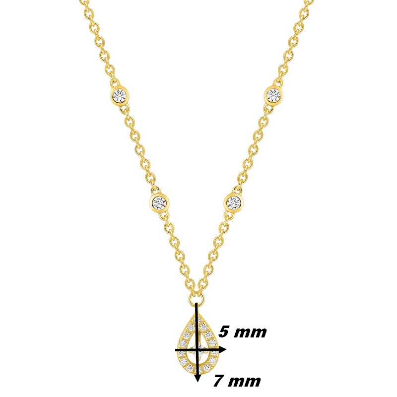 Collier Femme Or jaune 750/1000 et Diamants CHRISTIAN BERNARD, dimensions