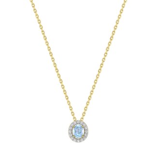 Collier Femme Plaqué Or et Oxydes de zirconium de couleurs ROBBEZ MASSON