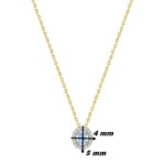 Collier Femme Plaqué Or et Oxydes de zirconium de couleurs ROBBEZ MASSON, dimensions