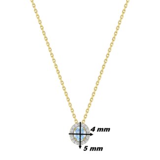 Collier Femme Plaqué Or et Oxydes de zirconium de couleurs ROBBEZ MASSON, dimensions