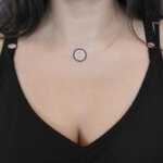 Collier rond Femme Argent 925/1000 et Oxydes de zirconium ROBBEZ MASSON porté