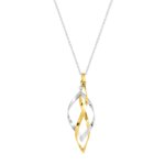 Collier Femme torsadé bicolor Acier inoxydable doré ROBBEZ MASSON