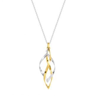 Collier Femme torsadé bicolor Acier inoxydable doré ROBBEZ MASSON