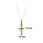 Collier Femme torsadé bicolor Acier inoxydable doré ROBBEZ MASSON, dimensions