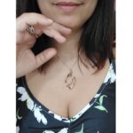 Collier Femme torsadé bicolor Acier inoxydable doré ROBBEZ MASSON porté