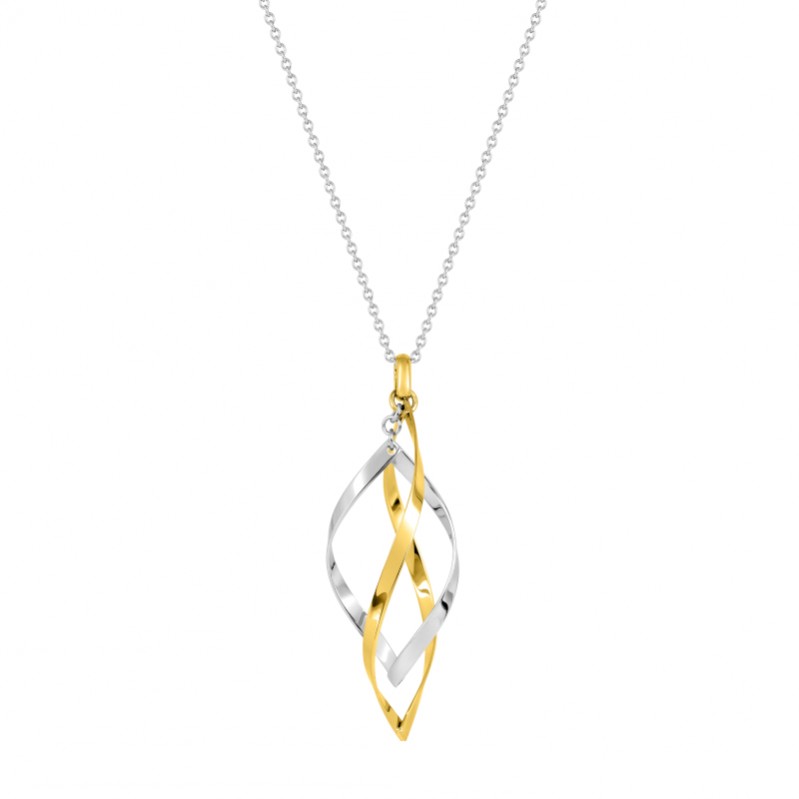 collier-femme-torsadé-acier-inoxydable-doré-robbez-masson-432242 Collier Femme torsadé bicolor Acier inoxydable doré ROBBEZ MASSON