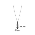Collier Goutte Femme Argent 925/1000 et Oxydes de zirconium LOTUS LP3057-1/1, dimensions
