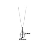 Collier Goutte Femme Argent 925/1000 et Oxydes de zirconium LOTUS LP3058-1/1, dimensions