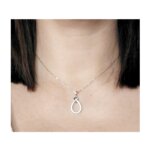 Collier Goutte Femme Argent 925/1000 et Oxydes de zirconium LOTUS LP3058-1/1 porté