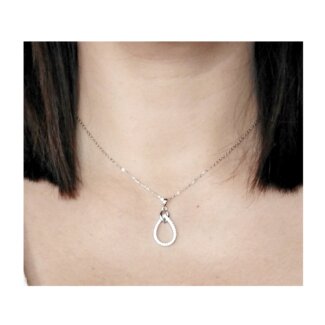 Collier Goutte Femme Argent 925/1000 et Oxydes de zirconium LOTUS LP3058-1/1 porté