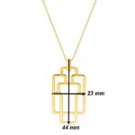 Collier graphique Femme Plaqué Or MURAT, dimensions