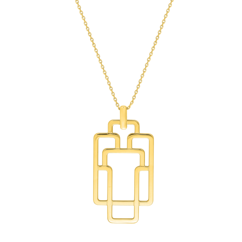 collier-graphique-femme-plaqué-or-MURAT-102008 Collier graphique Femme Plaqué Or MURAT