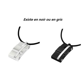 Collier Homme Acier inoxydable et cordon caoutchouc LOTUS LS1316-1/1, deux couleurs