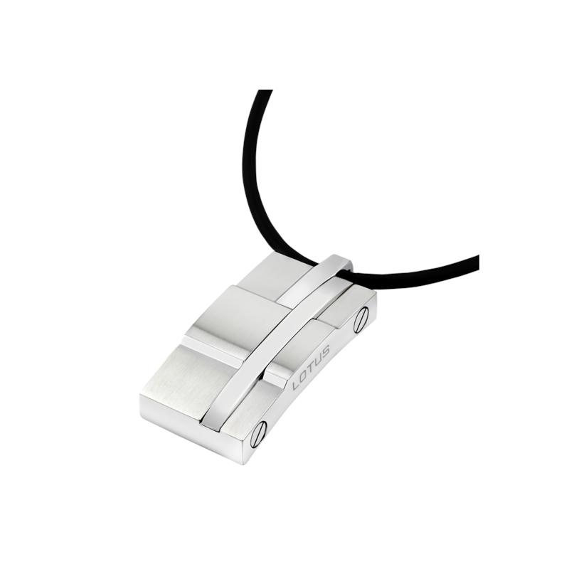 Collier Homme Acier inoxydable et cordon caoutchouc LOTUS LS1316-1/1