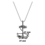 Collier Homme Ancre Acier inoxydable ROBBEZ MASSON, dimensions