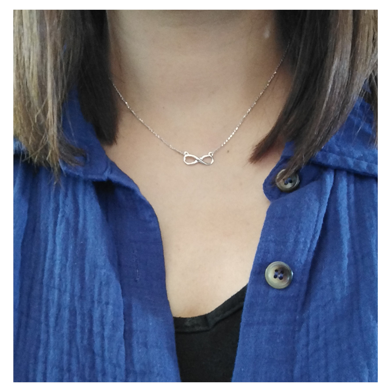 collier-infini-femme-argent-925-LOTUS-LP1224-1-2-porté Collier Femme Infini Argent 925/1000 LOTUS LP1224-1/2 porté
