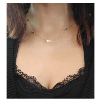 Collier Femme Infini Argent 925/1000 LOTUS LP1981-1/1 porté