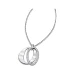 Collier long Femme double anneau Acier inoxydable et strass LOTUS LS1672-1/1