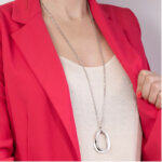 Collier long Femme double anneau Acier inoxydable et strass LOTUS LS1672-1/1, autre vue