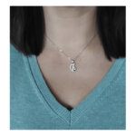 Collier Mère-Enfant, naissance, Argent 925/1000 et Oxydes de zirconium LOTUS LP3236-1/1 porté