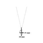 Collier Mère-Enfant, naissance, Argent 925/1000 et Oxydes de zirconium LOTUS LP3236-1/1, dimensions