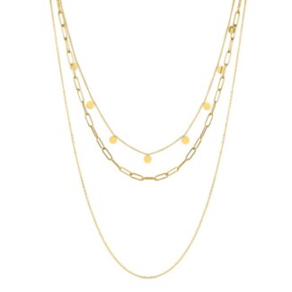 Collier Femme multi rang Acier inoxydable doré ROBBEZ MASSON