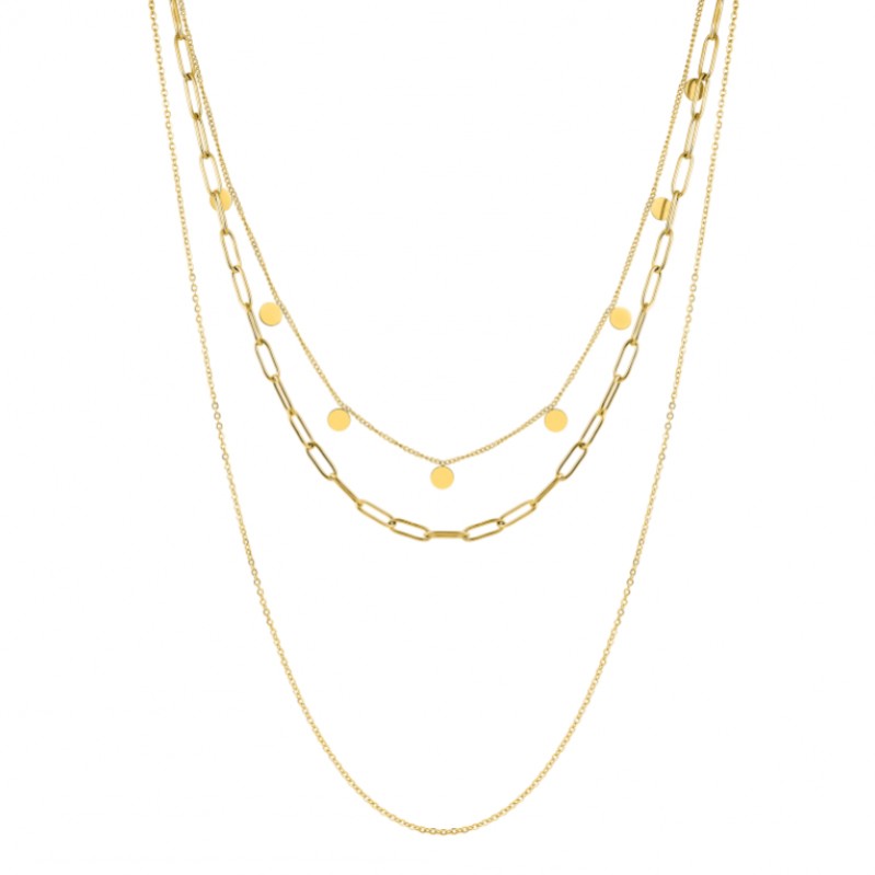 Collier Femme multi rang Acier inoxydable doré ROBBEZ MASSON