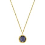 Collier rond Femme Acier inoxydable doré et Lapis synthétique ROBBEZ MASSON