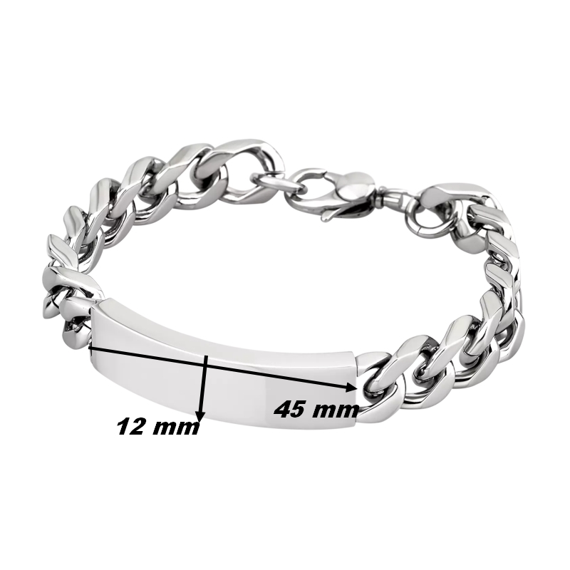 gourmette-homme-acier-inoxydable-LOTUS-LS1554-2-1-dimensions Gourmette Homme Acier inoxydable LOTUS LS1554-2/1, dimensions