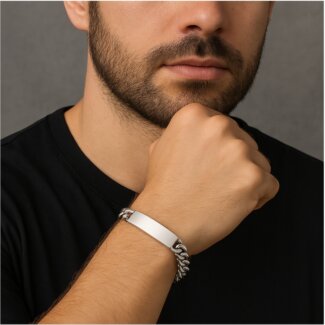 Gourmette Homme Acier inoxydable LOTUS LS1554-2/1 porté