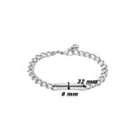 Gourmette Homme Acier inoxydable LOTUS LS2221-2/1, dimensions