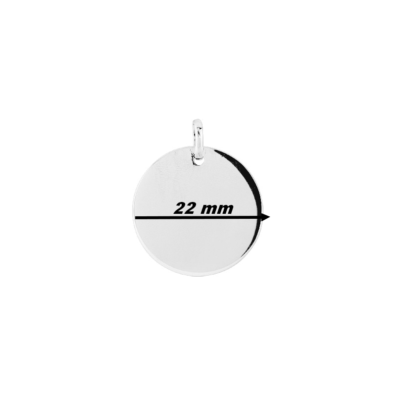 médaille-ronde-argent-rhodié-robbez-masson-336221-diamètre Médaille ronde Argent 925/1000 ROBBEZ MASSON, diamètre