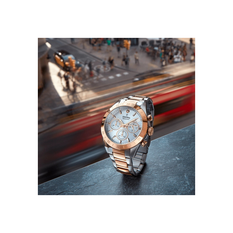montre-FESTINA-Femme-acier-inoxydable-bicolore-F20398-1-vue Montre » Boyfriend » Femme Acier inoxydable bicolore FESTINA F20398/1, autre vue