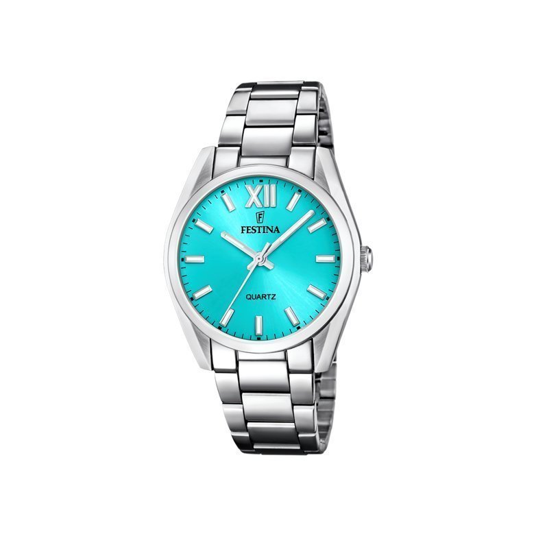 montre-FESTINA-Femme-boyfriend-acier-inoxydable-cadran-turquoise-F20622-D Montre » Boyfriend » Femme Acier inoxydable, cadran turquoise FESTINA F20622/D