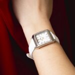 Montre » On the Square » Femme Cuir blanc et Acier inoxydable FESTINA F20682/1 portée