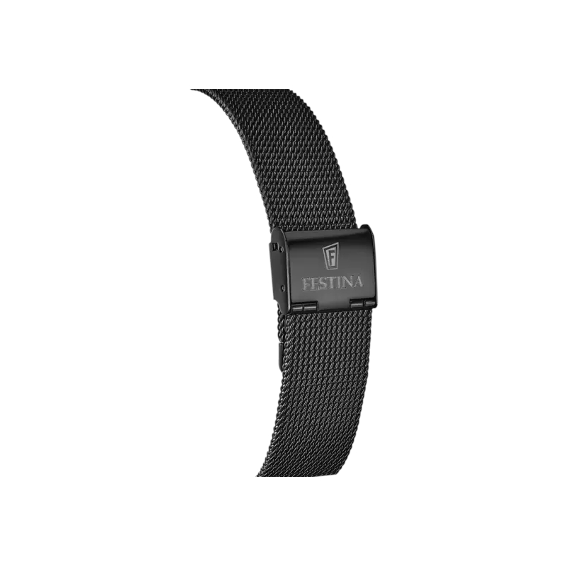 Montre Automatique noire Homme Acier inoxydable FESTINA F20535/1, bracelet