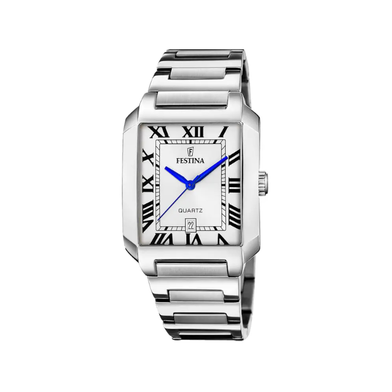 montre-FESTINA-blanche-homme-acier-inoxydable-f20677-1 Montre » On the Square » Acier inoxydable FESTINA F20677/1