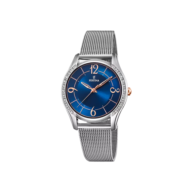 montre-FESTINA-femme-acier-inoxydable-cadran-bleu-F20420-4 Montre Femme Acier inoxydable FESTINA F20420/4