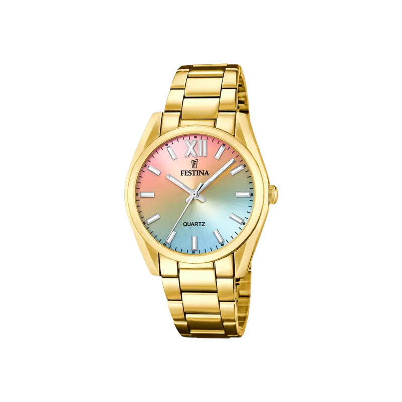 Montre » Boyfriend » multicolore Femme Acier inoxydable doré FESTINA F20640/7