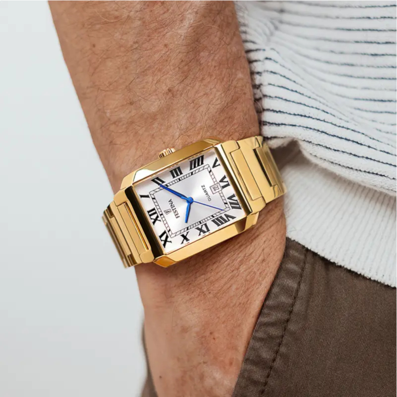 montre-FESTINA-homme-acier-inoxydable-doré-f20678-1-portée Montre » On the Square » Homme Acier inoxydable doré FESTINA F20678/1 portée