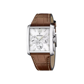Montre » On the Square » Homme Acier inoxydable et Cuir marron FESTINA F20636/1