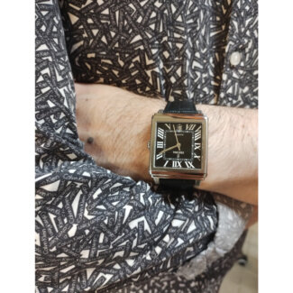 Montre » On the Square » Homme Acier inoxydable et Cuir noir FESTINA F20681/3 portée