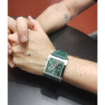 Montre » On the Square » Homme Acier inoxydable et Cuir vert FESTINA F20653/2 portée