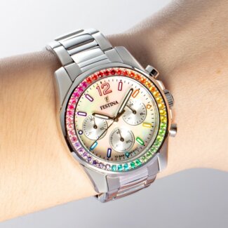 Montre Femme Rainbow Acier inoxydable FESTINA F20606/2 portée