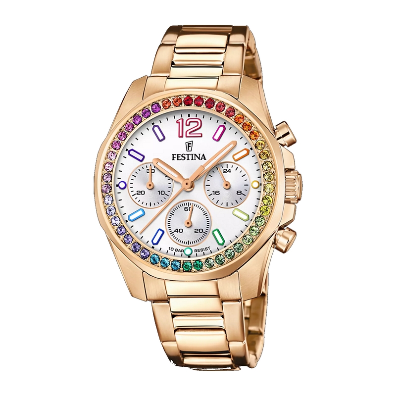 Montre Femme Rainbow Acier inoxydable rose FESTINA F20639/2