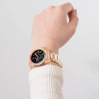 Montre Femme Rainbow Acier inoxydable rose FESTINA F20639/3 portée